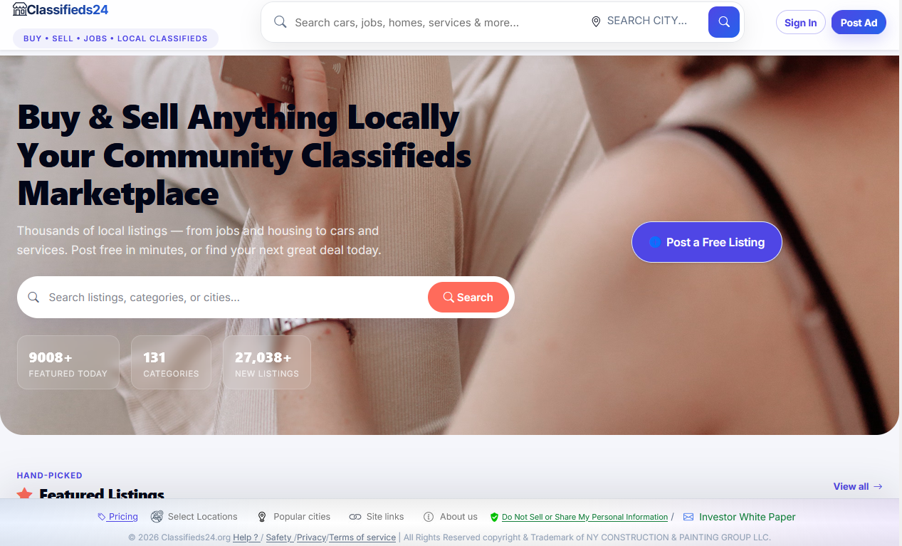 Global Classifieds – Global Online Marketplace & Classified Advertising Platform screenshot