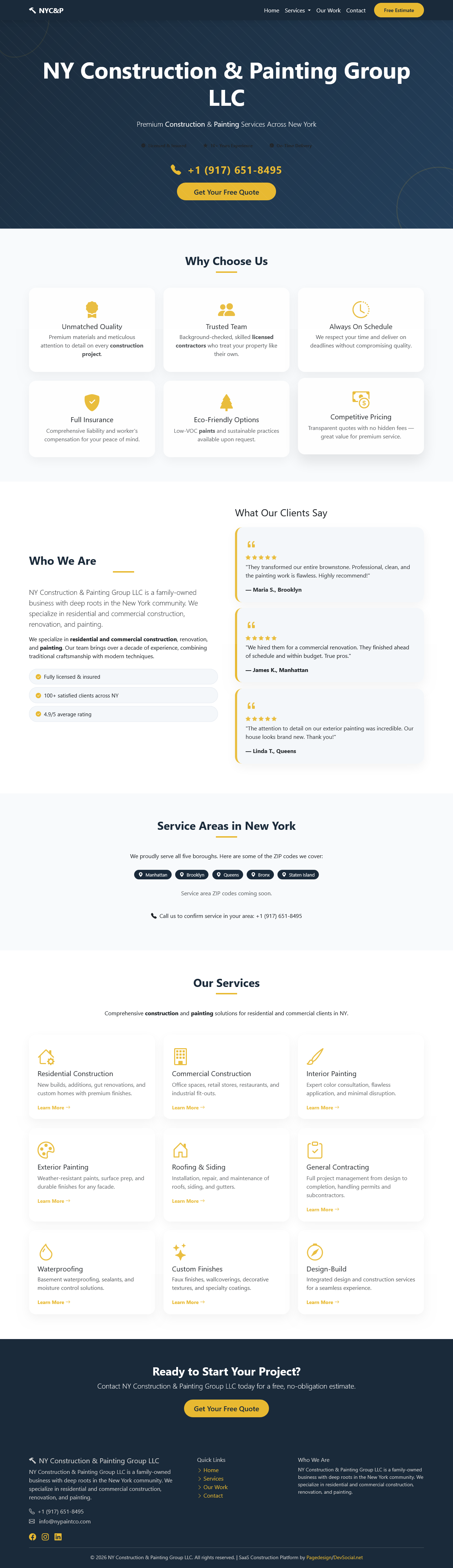 NY CONSTRUCTION & PAINTING GROUP LLC. screenshot